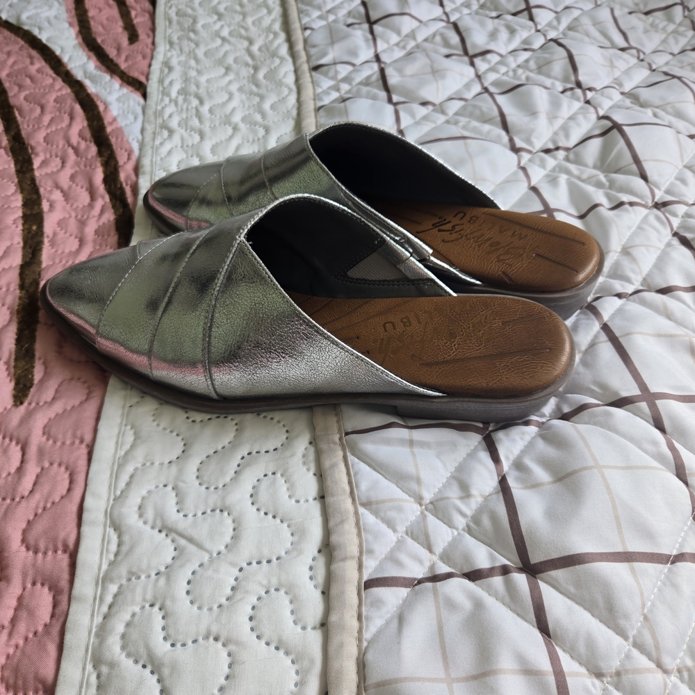 Metallic Silver Pointed-Toe Mule by - Picture 5 of 6